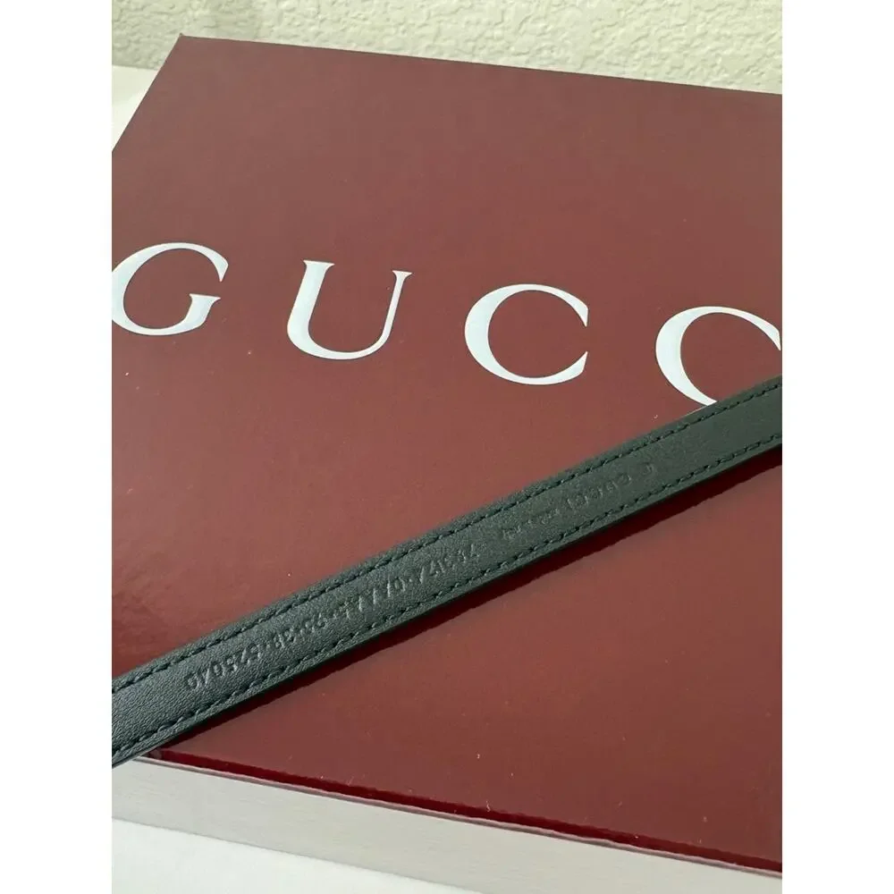 Gucci leather GG belt thin 95cm